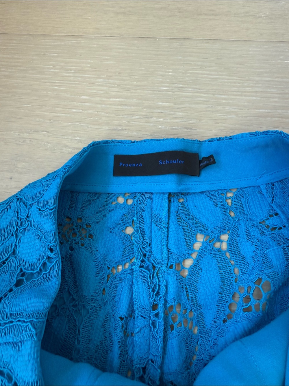 Proenza Schouler Blue Sheer Floral Lace Flare Pants 💙 - Picture 4 of 5